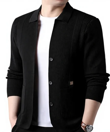 Men's Button - Front Cardigan Sweaters Soft Warm Knitted Casual Slim - Fit Tops for Daily Office Wear
