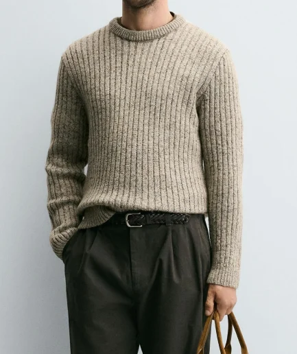 Essentials Men's Crew Neck Fashion Daily Pullover Sweaters Preppy Style Community High Quality Long Sleeve Sweaters for Autumn