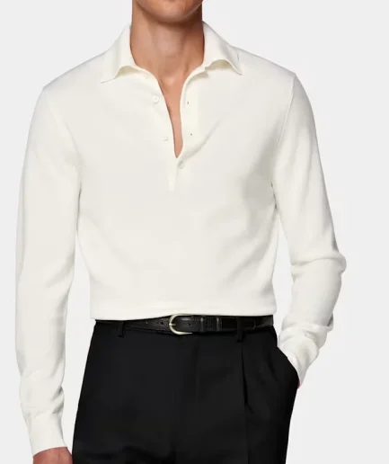 Design Men Long Sleeve Polo Neck Light Weight New Design Sweater for Men 100% Cotton High Quality Men Knitwear