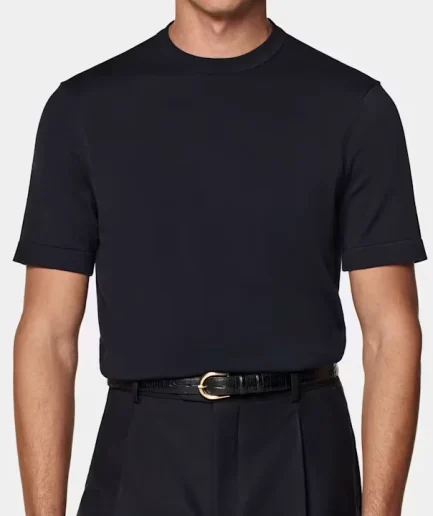 Daily Community Style Men Sweater Pullover Button Crew Neck Men Knitwear Short Sleeve Sweater High Quality Summer Knitted