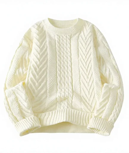 Men's Knitted Pullover Soft Skin-Friendly Slim Fit Solid Color Casual Daily Wear for Autumn Winter