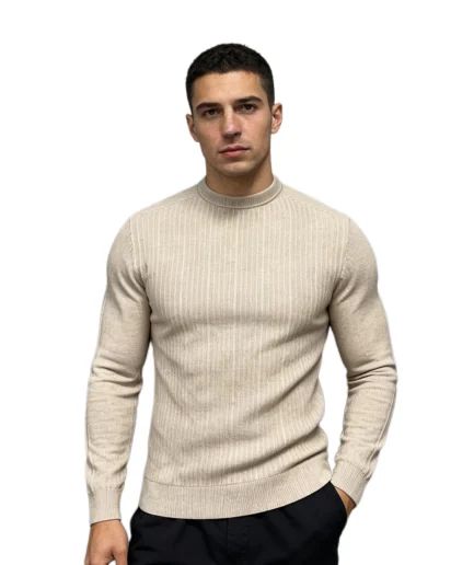 Men's Crew Neck Sweater, Soft Knit Fabric, Warm Stylish Essential for Autumn Winter Days
