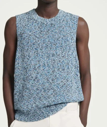 Man Dress Fashion Pullover Relaxed Fit Knitted Vests Comfortable High Quality Sleeveless Round Neck Knitted Sweater for Man