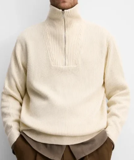 Newest Man Knitted Long Sleeve Autumn Winter Sweater Solid Loose Pullover Casual Heavyweight Oversize Cotton Turtleneck Sweater