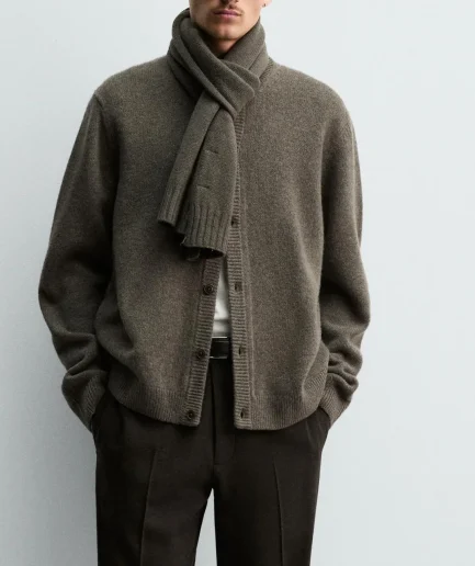 Young Street Style Men Sweaters Bottom Cardigan Men Knitwear Long Sleeve Crew Neck Design Daily Community Sweaters