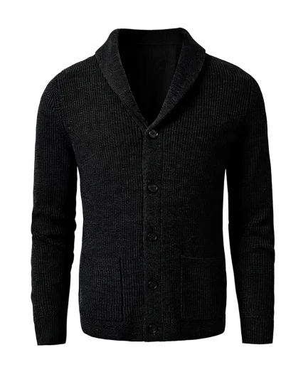 Men's Collared Cardigan Button Sweater Soft Warm Knitwear Casual Stylish Top for Daily Outdoor Wear