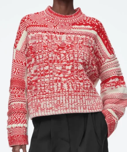 Man Crew Neck Casual and Comfortable Pullover Color Block Stripe Knitted Sweater Christmas Color Changing Sweater Dress Man