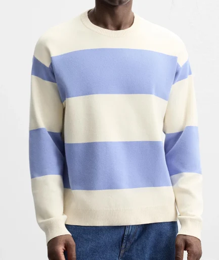 Man Embossing Sweater Pullover Knit Sweater Cotton-blended Long Sleeve Man Pullover Sweater