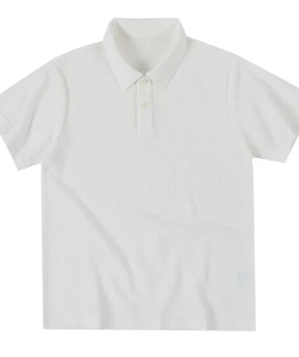 Men's Lapel Short - Sleeve Polo Shirts Breathable Cotton Casual Slim - Fit Tops for Daily Wear