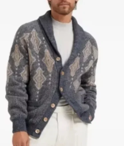 High Quality Single Button Men's Business Cotton Casual Knit Cardigan v Neck Sweater