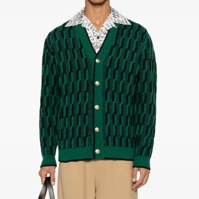 Old Money  Long Sleeve Knit Cardigan Sweaters V Neck button Men Clothes Knitted Sweater High Quality Cardigan Men