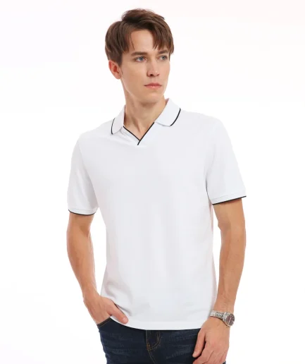 Men's V-Neck Collar Casual Sporty Short-Sleeve Tees - Lightweight Breathable Quick-Dry for Daily Active Wear