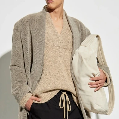 Knitwear Merino Wool Blend Garments Pullover Knitted Casual Men Boxy Fit Sweater Long Sleeve Sweater