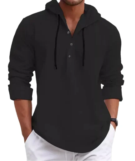 Men's Long-Sleeve Polo Shirts - Slim Fit, Breathable Fabric, Casual Formal Wear, Ideal for Daily Business Occasions