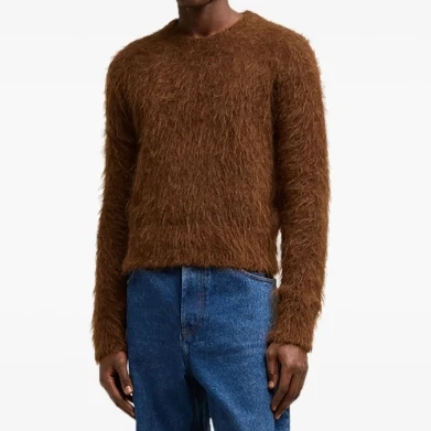 Men's Cotton-blended Long Sleeve Pullover Sweater Cable Knitted Turtle Neck Embroidery Sweater Men's High Quality Sweaters