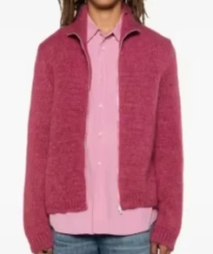 High Quality Full Zip  Men's Business Jacket Cotton Casual Knit Crew Neck Sweater