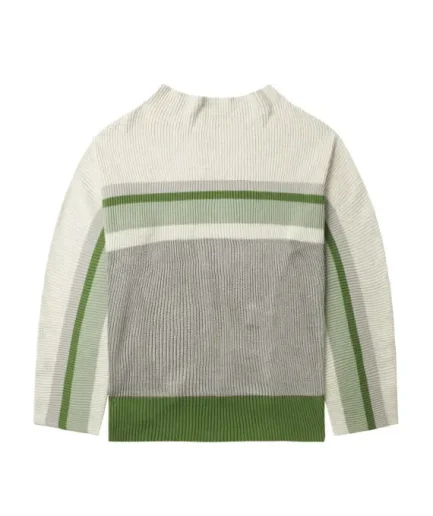 100%Cotton Lightweight Stripe Rib Knitted Sweater for Man Long Sleeve  Turtleneck Vintage Pullover Man Knitted Sweater