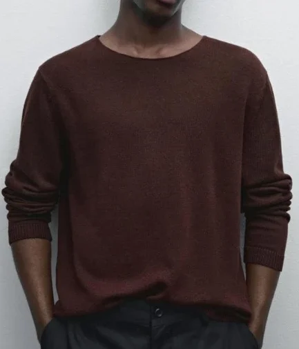 Basic Old Money Style Men Sweater Pullover Crew  Neck Men Knitwear Long Sleeve Knitted Sweater Daily Community Sweatshirt