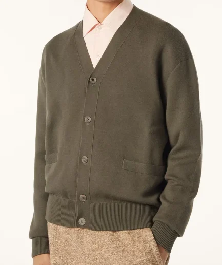 Korean Style Crew Neck Cotton Sweater Coats for Man Expensive Long Sleeve Plus Size Cardigan Sweater Man