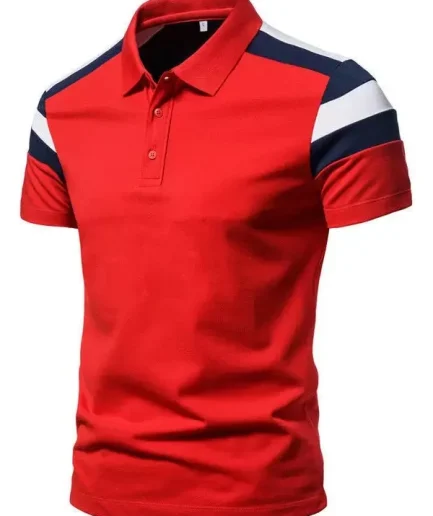 Men's Short-Sleeve Polo Shirt Soft Breathable Slim-Fit Casual Business Top for Daily Office Golf Weekend Wear Stylish