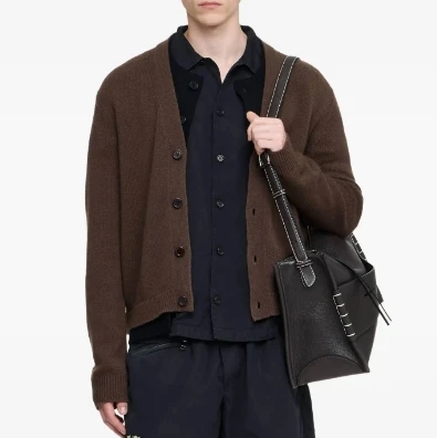 Old Money  Long Sleeve Knit Cardigan Sweaters V Neck Men Clothes Knitted Sweater High Quality Cardigan Men