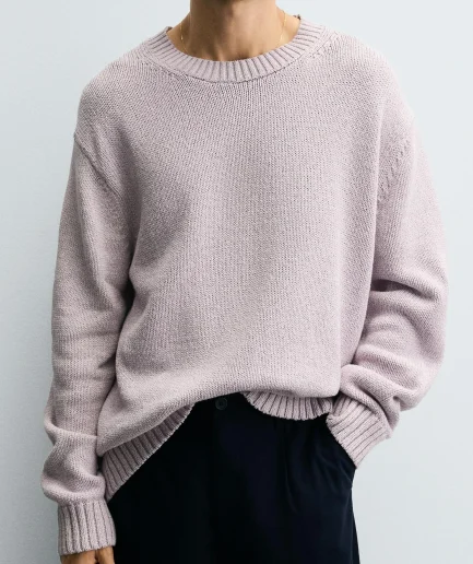 Crew Neck Comfortable Luxury Winter Sweaters Relaxed Fit Full Sleeve Simple Pullover Knitted High Quality Sweater for Man